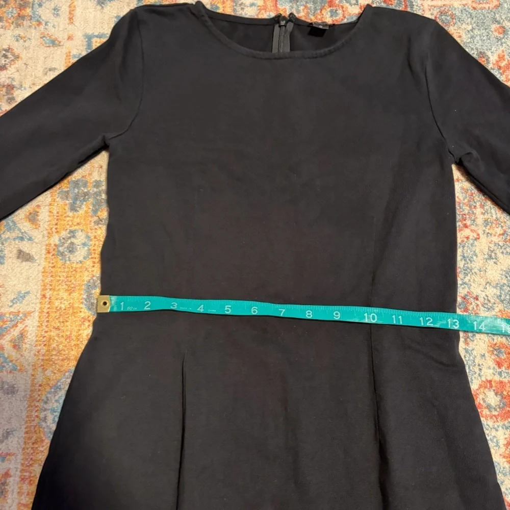 J.Crew black long-sleeved midi dress